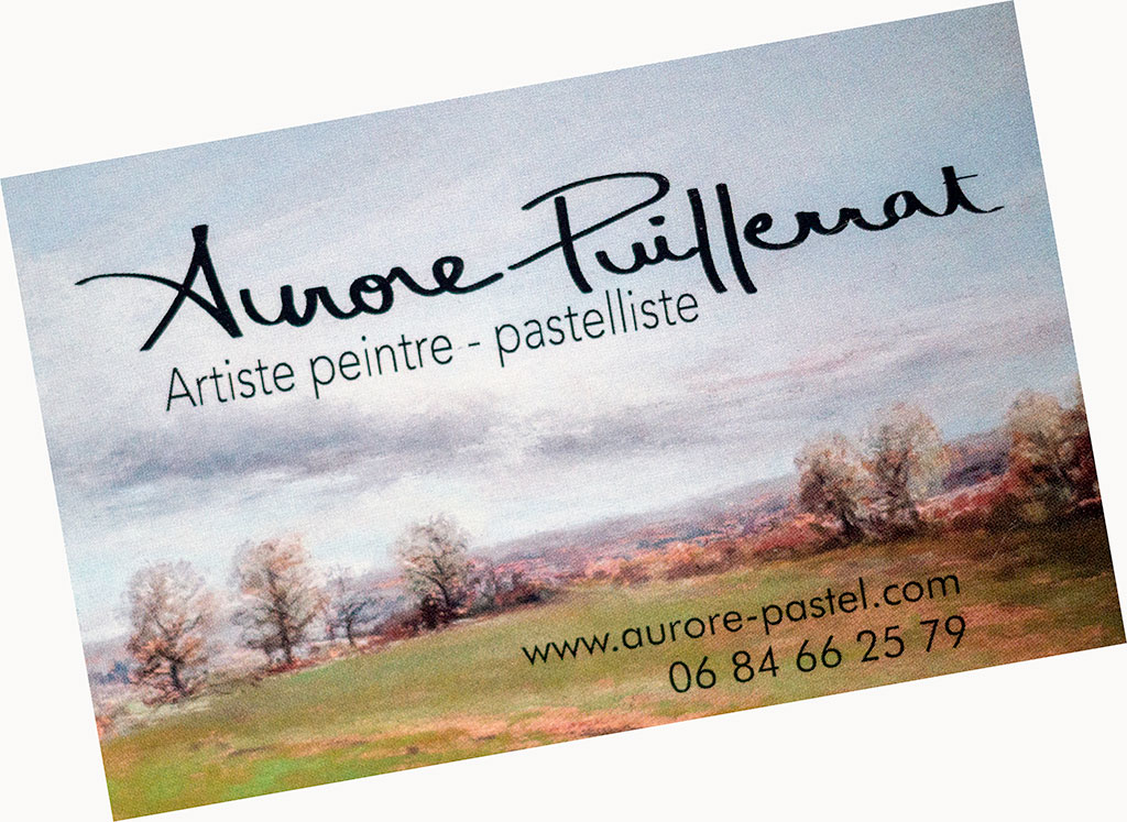 Carte de visite d'Aurore Puifferrat, peintre pastelliste