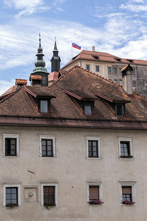 Vue de la vieille ville de Sokfja Loka en Slovénie
