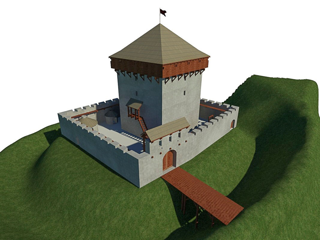 Maquette de la tour Kranclje à Sokfja Loka en Slovénie