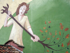 peinture-mur-poesie-garcon-arbre-toit-motovun-croatie