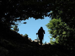 randonneuse-sentier-col-valbona-albanie