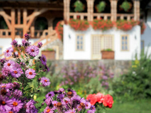 maison-fleurs-parc-monastere-barsana-maramures-roumanie